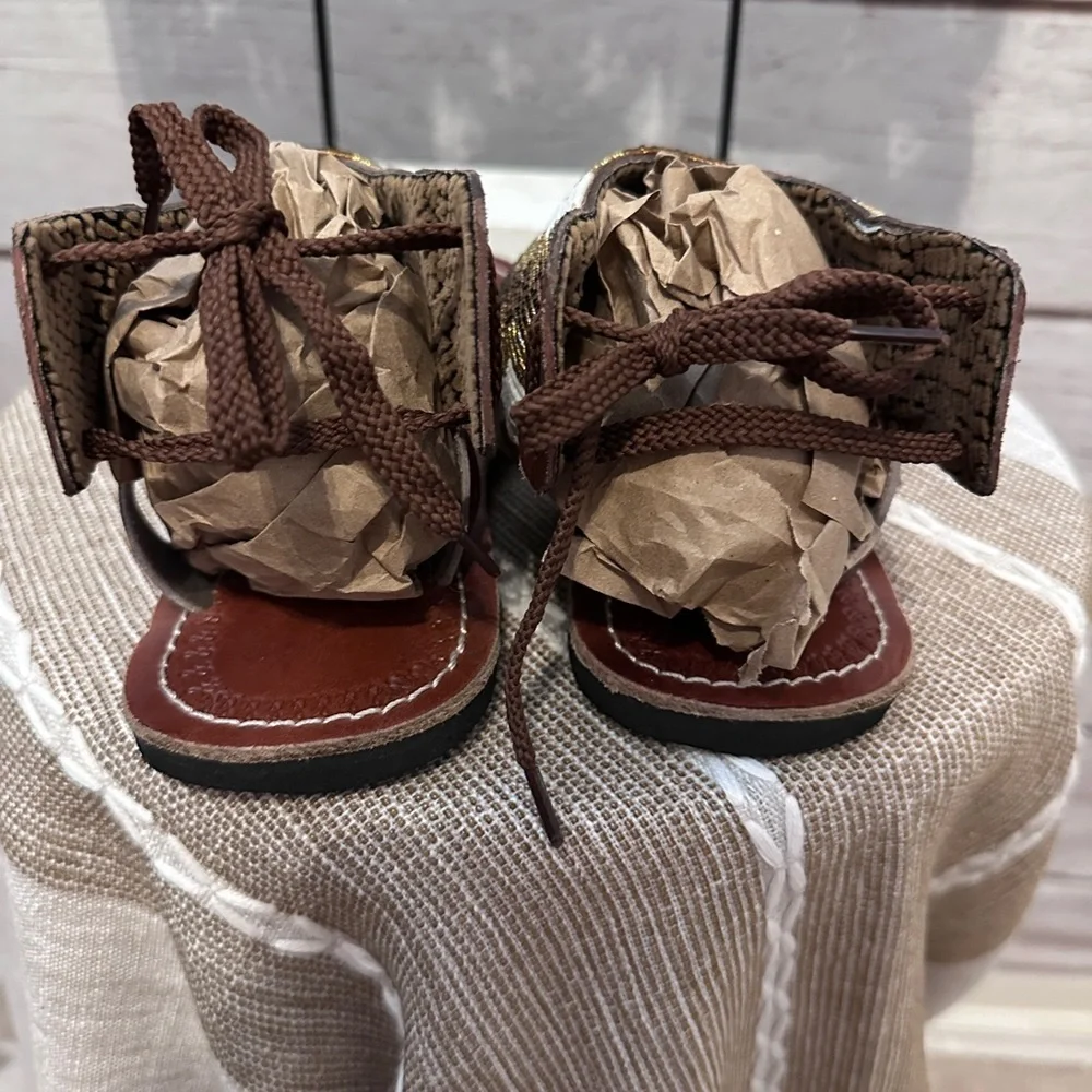 Kujali Beaded Gladiator Sandal! Size 36 , Summer Sandal , Comfortable Sandal